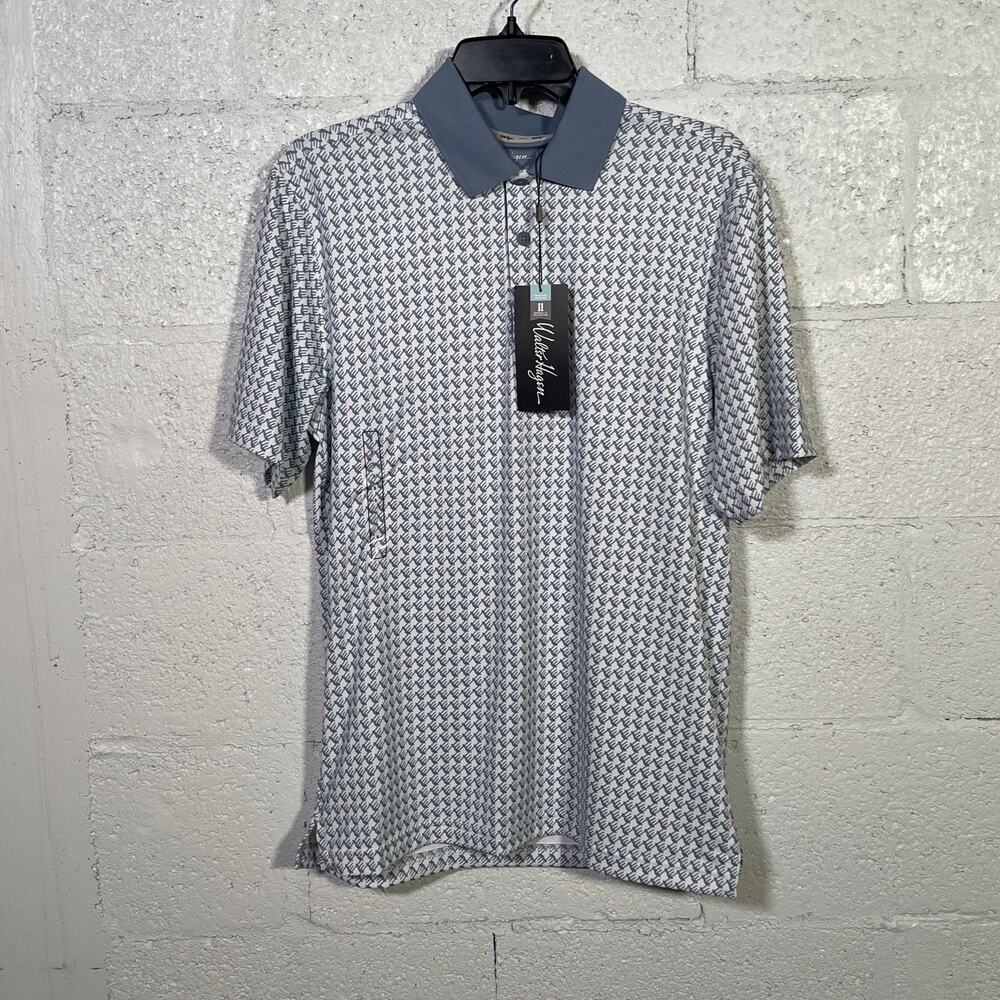 Walter Hagen Men's  performance 11 Golf Polo blue/white Small